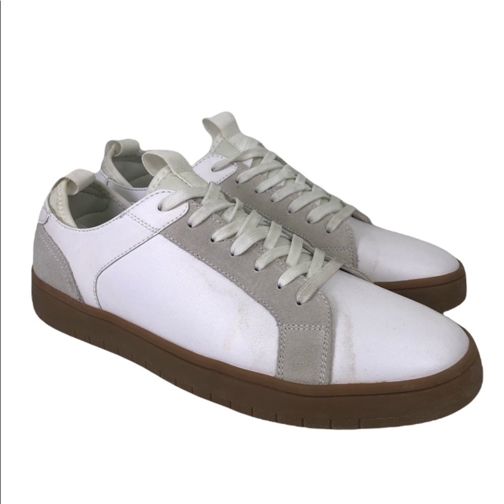 Bar III Ventura White Leather Upper Sneaker Shoes Size 10M